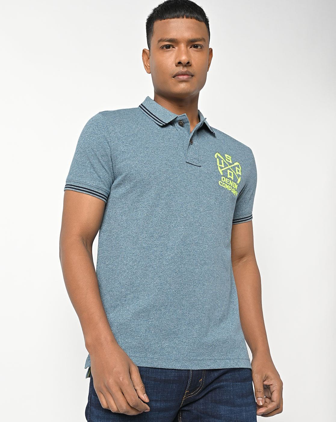 Blue Branded Men's Denim Casual Shirt, Full Sleeves at Rs 400 in Delhi