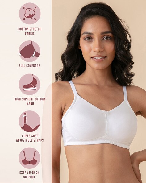 Buy Lyra Double Layered Non-Wired Full Coverage Cami Bra (Pack of 2) -  Black White at Rs.500 online