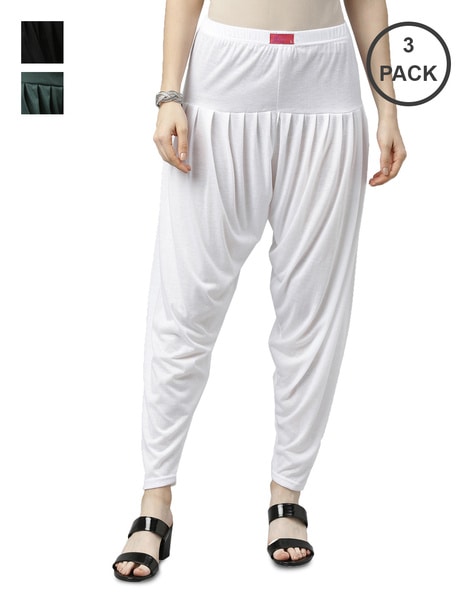Cotton Patiala Salwar Punjabi Patiyala Trouser Combo Free Size Yoga Pants  for Women (Pack of 2) price in UAE | Amazon UAE | kanbkam