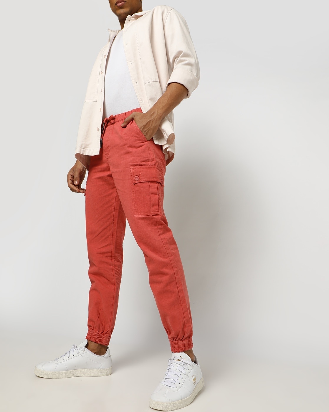 Buy Box Slim Fit MenS Cargo Trouser  Red  Rare Rabbit