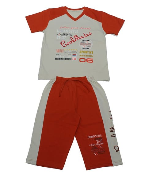 Graphic Print Shorts T-shirt Set