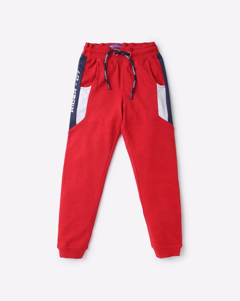 Boys discount red joggers