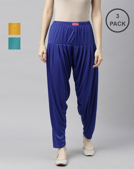 Pack of 3 Patiala Pant with Elasticated Waist Price in India