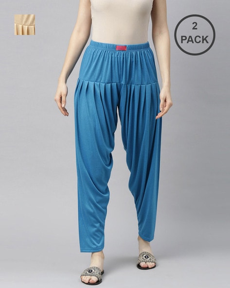 Pack of 2 Patiala Pant with Elasticated Waist Price in India