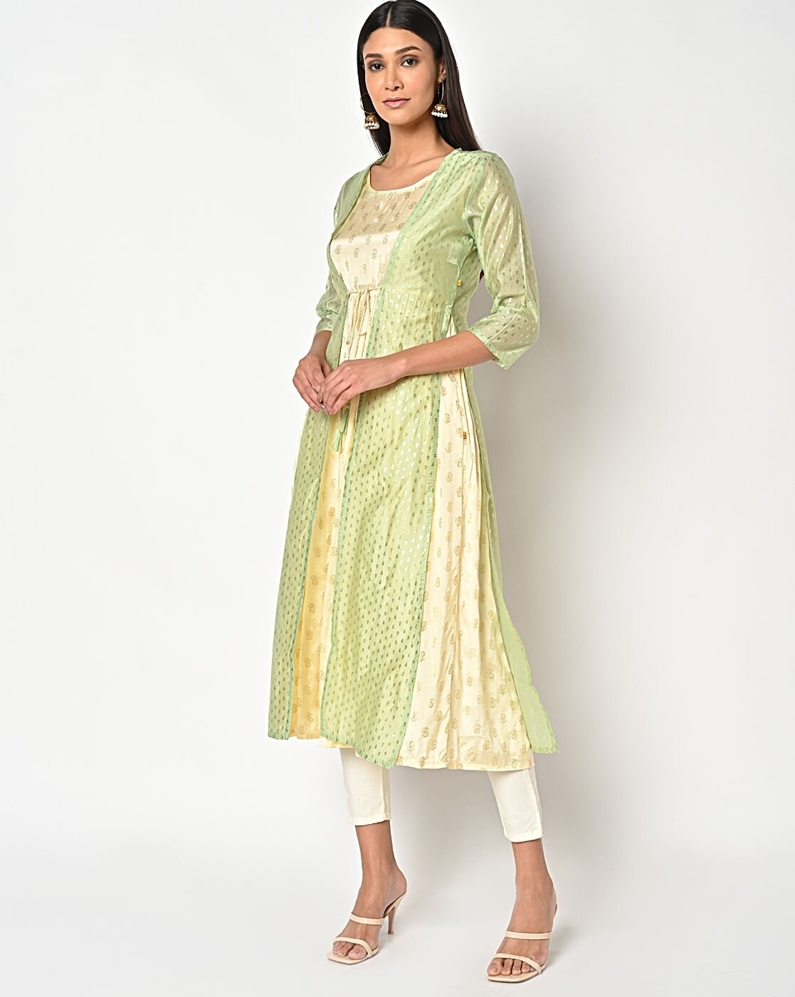 Buy Beige Mint Green Kurtas for Women by AVAASA MIX N MATCH