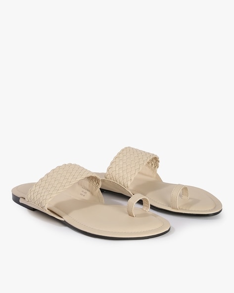 Liberty Herringbone Toe-Ring Sandals