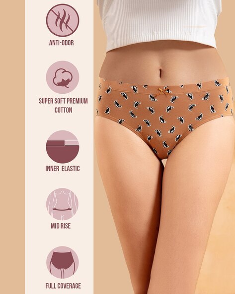 Buy White & Brown Panties for Women by Nykd Online