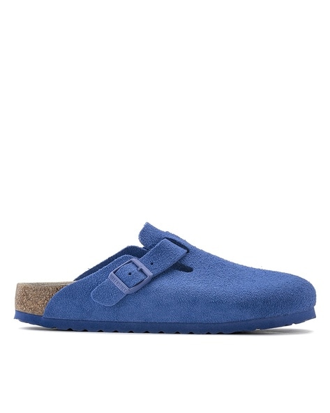 birkenstock blue clogs