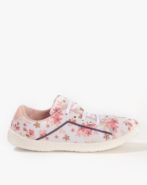 Floral Print Lace-Up Shoes