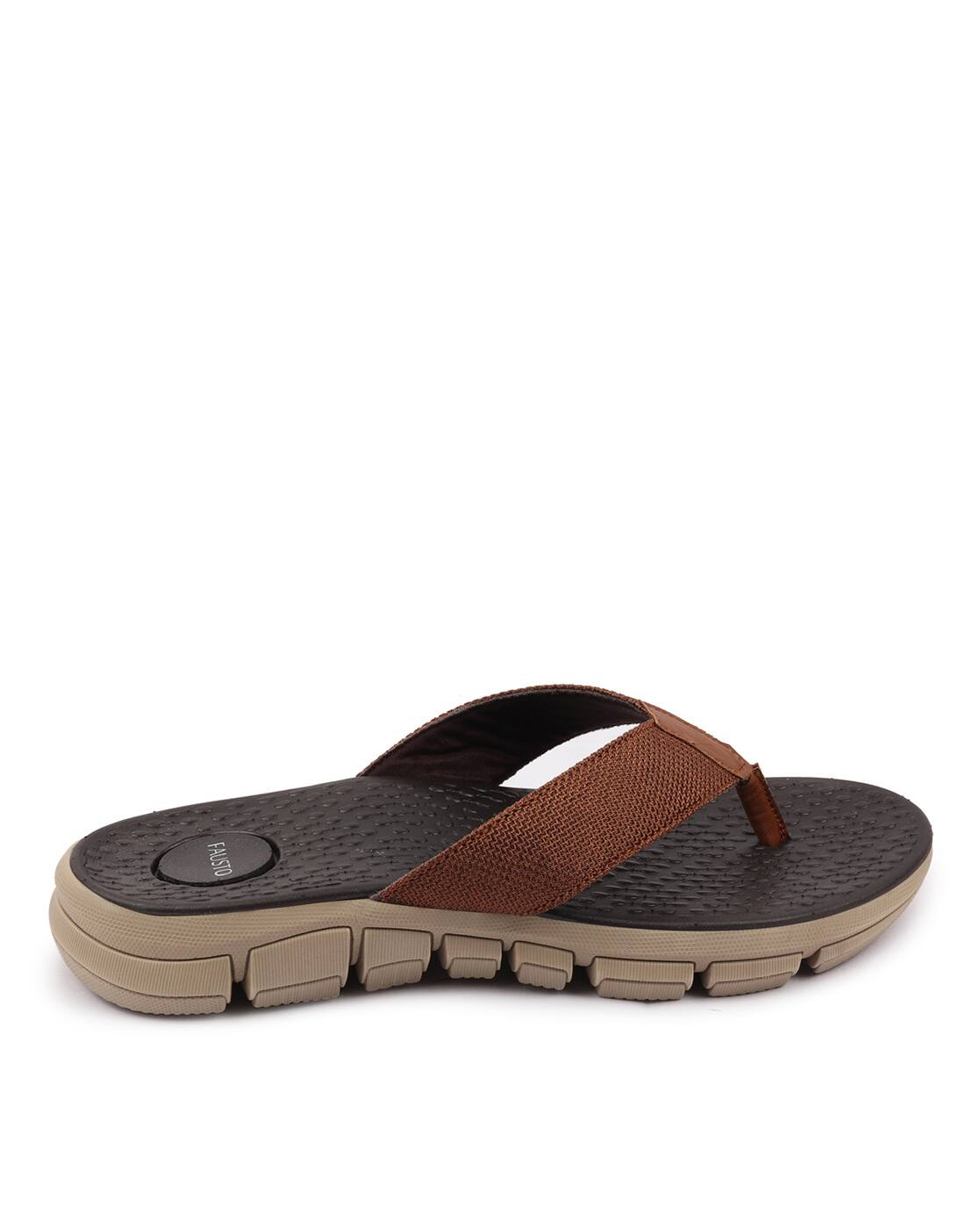 Buy Brown Flip Flop u0026 Slippers for Men by FAUSTO Online | Ajio.com