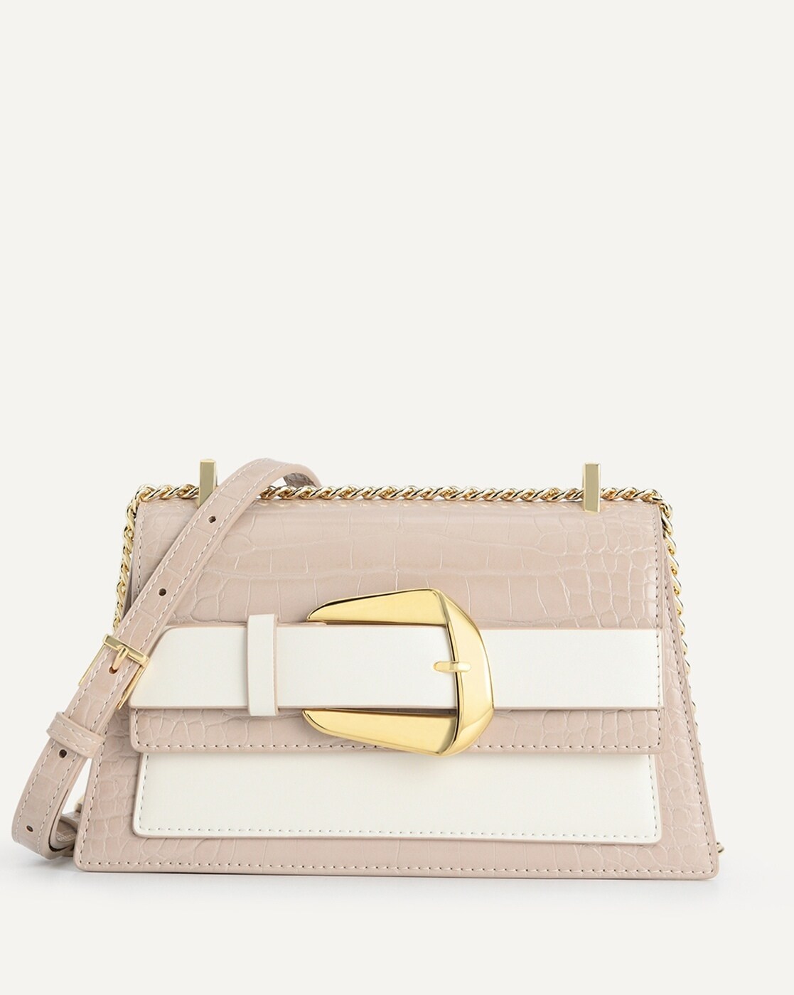 Beige PEDRO Icon Leather Shoulder Bag | PEDRO