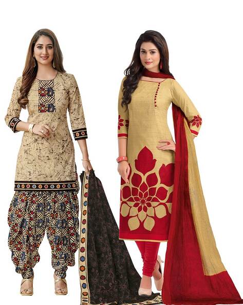 3-Piece Unstitched Dress Materials Price in India