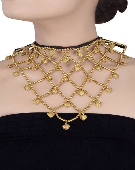 bib necklace gold