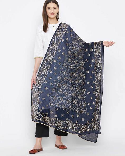 Printed Dupatta with Floral Motifs Price in India