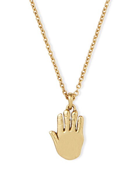 Buy Fingers Crossed Sign Language Necklace, Antique Gold, Initial Necklace,  Initial Hand Stamped, Personalized, Monogram Online in India - Etsy