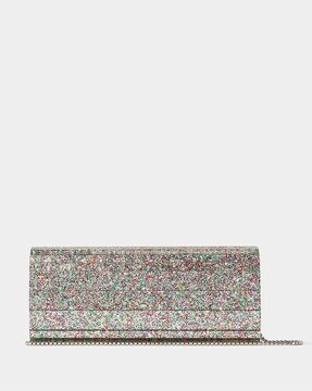 Jimmy Choo Ellipse Glitter Clutch Bag - Gold Shoulder Bags, Handbags -  JIM368878