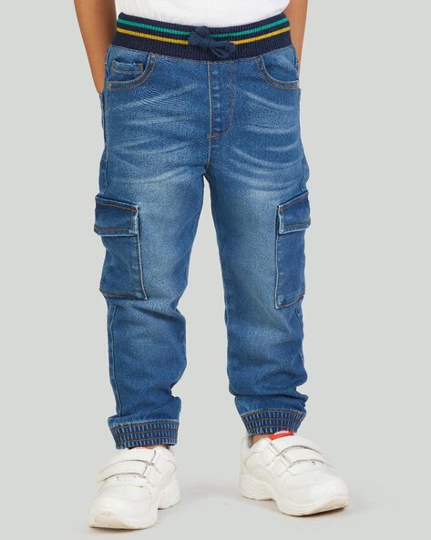 Washed mid rise Joggers Jeans