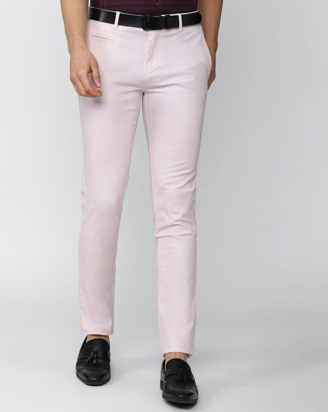 Oyster Pink Plain Formal Wear Trousers