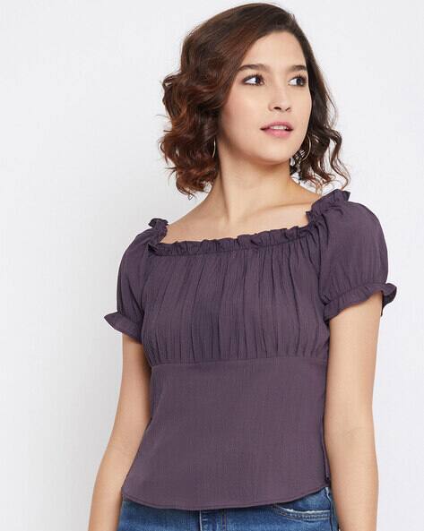 Buy Purple Tops for Women by Imfashini Online | Ajio.com