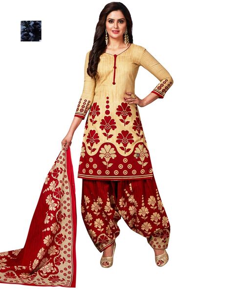 3-Piece Unstitched Dress Materials Price in India