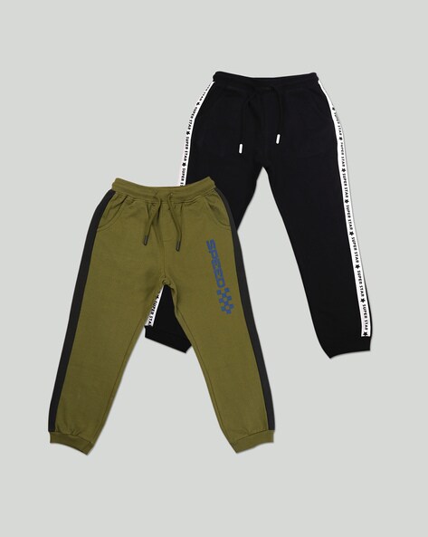 Straight Track Pants with Elasticated Waistband