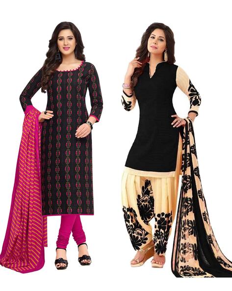 Unstitched Dress Materials with Dupattas Price in India