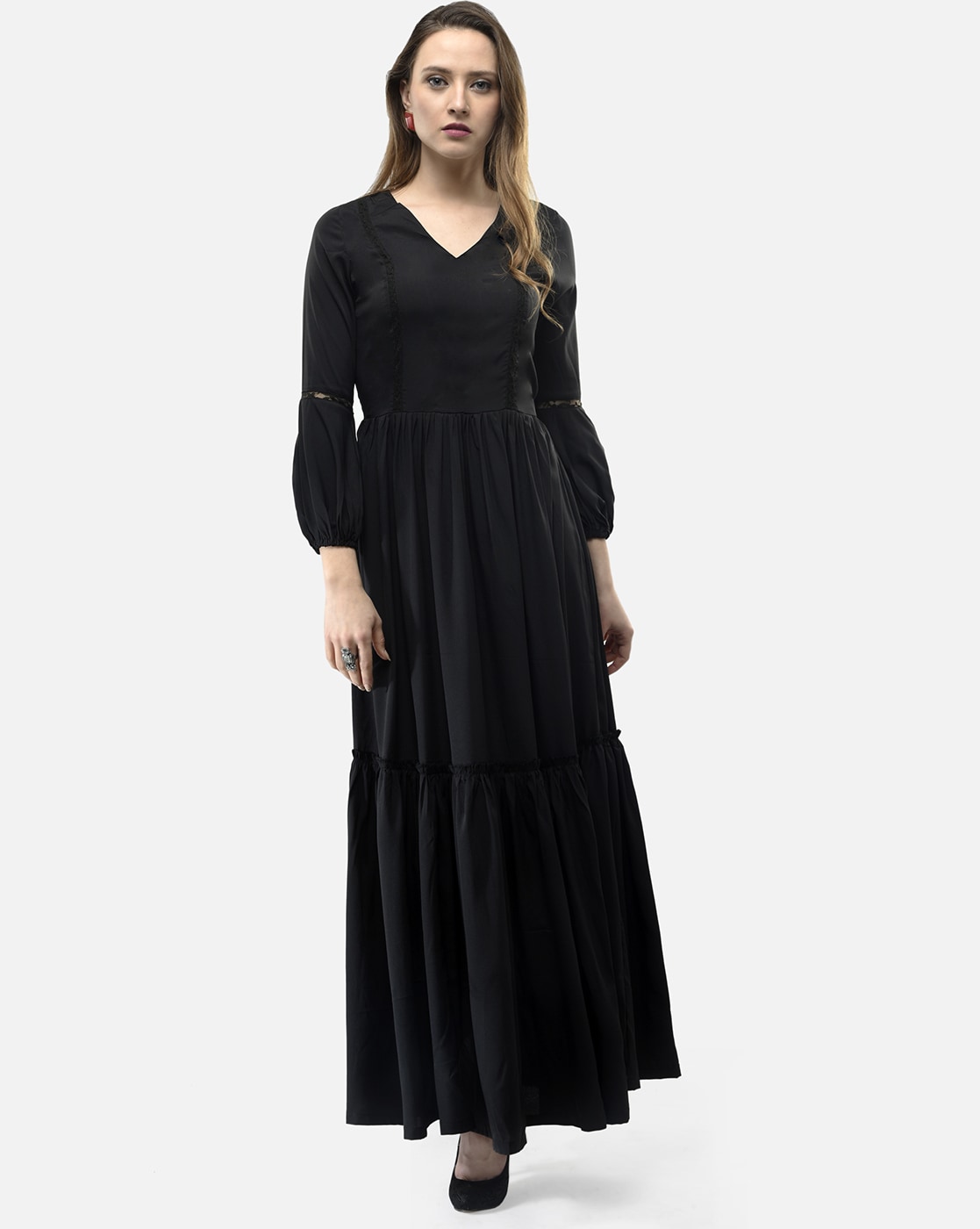 Amazon.com: HEMTIK Dresses for Women Women's Dress Choker Neck Bishop  Sleeve Dress Dresses (Color : Burgundy, Size : Large) : Clothing, Shoes &  Jewelry