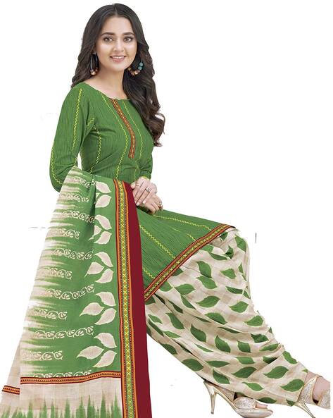 Printed Unstitched Dress Material Price in India