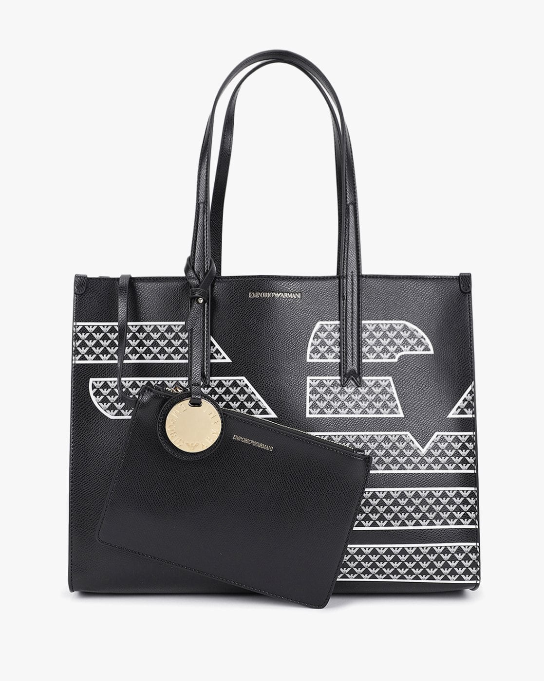 Buy EMPORIO ARMANI Tote bag with Maxi Contrast Logo Black Color