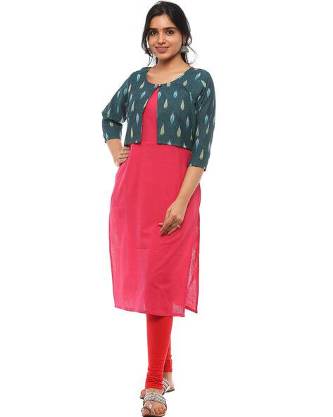ajio ikat kurti
