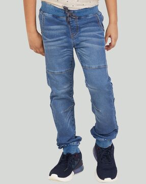 Washed mid rise Joggers Jeans