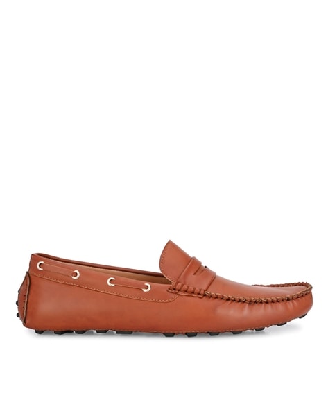 Guava Slip-On Loafers with Braided Hem