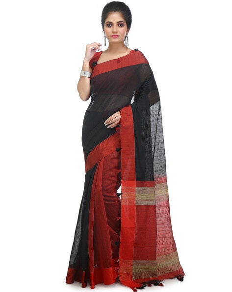 BAHARAA - Handpainted - Designer Cotton Handloom Saree – Trendy Touch  Boutique