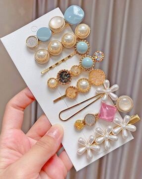 Embellished Pearl Hair Clips