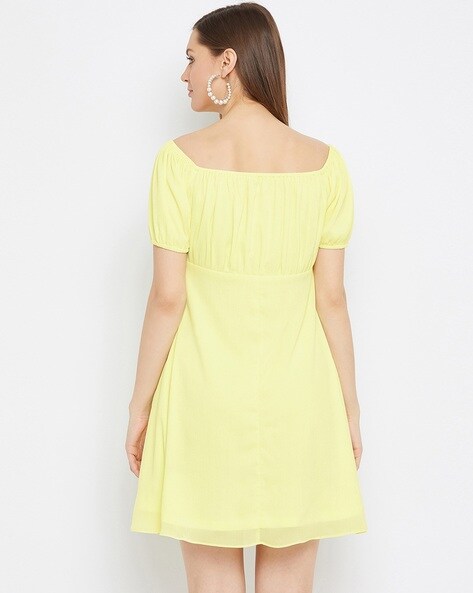 casual light yellow dresses