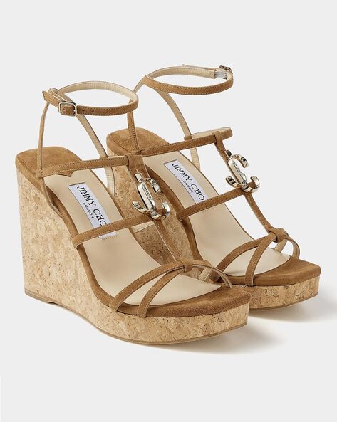 Strappy Wedges with Logo Accent