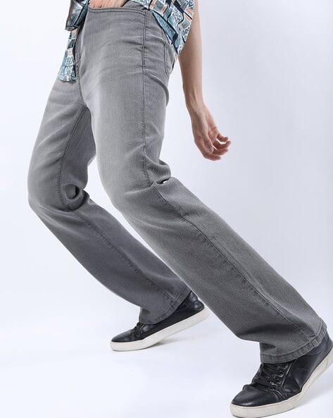 Lightly Washed Bootcut Jeans