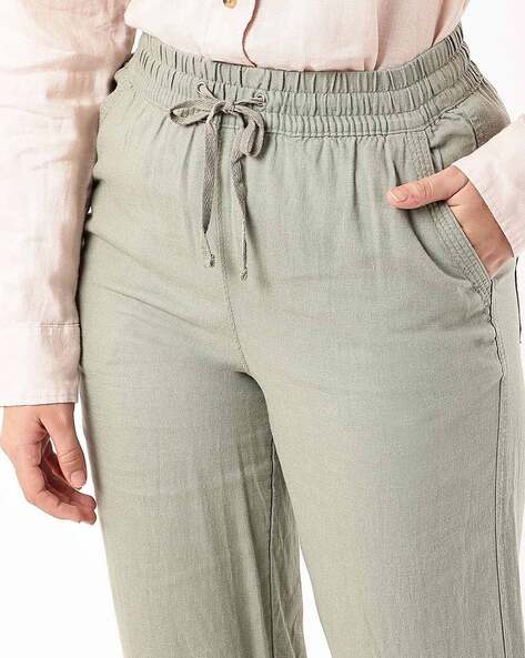 Washable 100 Percent Cotton Grey Colour Plain Formal Wear Pant Ladies Linen  Trousers at Best Price in Karur  Master Linens Incorporation