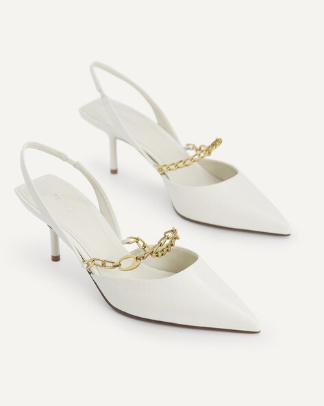 Buy White Heeled Sandals for Women by Five By Inc.5 Online | Ajio.com