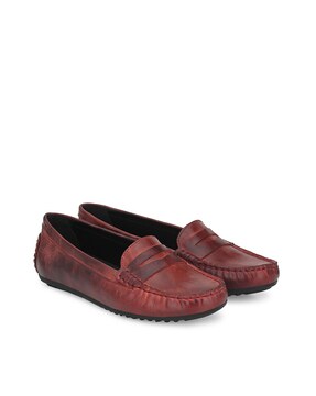 Round-Toe Penny Loafers