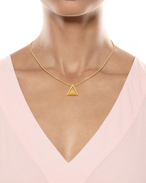 Gold Triangle Necklace – Degs & Sal