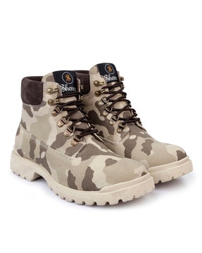 Mens sales camo boots