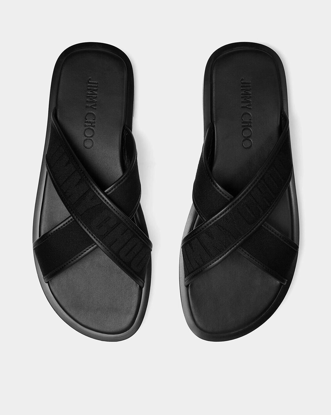 Brand Embossed Slip On Sandals