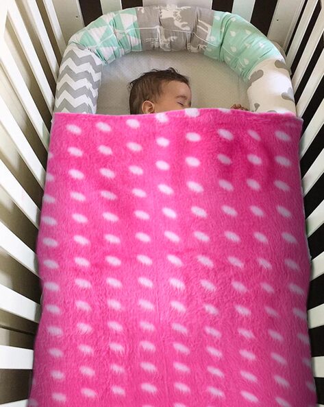 Pink and white hotsell polka dot baby blanket