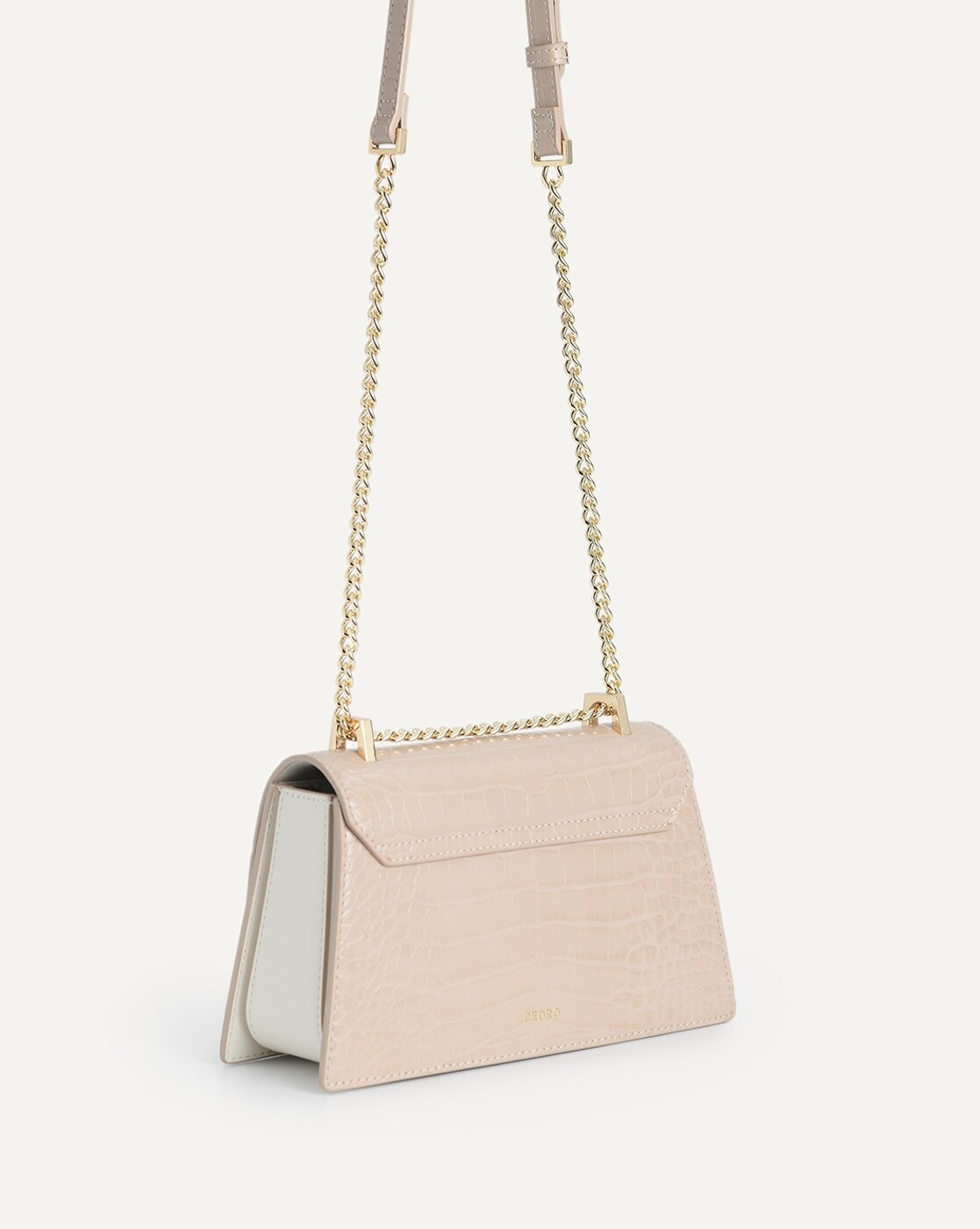 Beige PEDRO Icon Leather Shoulder Bag | PEDRO