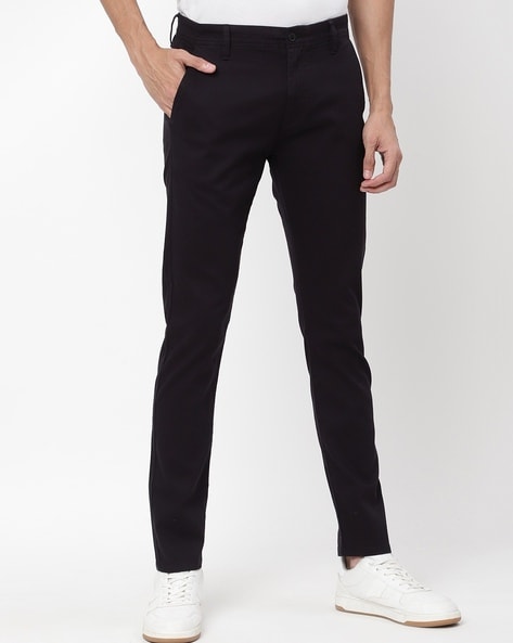 Levis Black Faux-Leather Ribcage Straight Trousers Levis