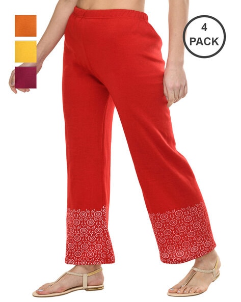 Buy Multicoloured Trousers & Pants for Women by INDIWEAVES Online