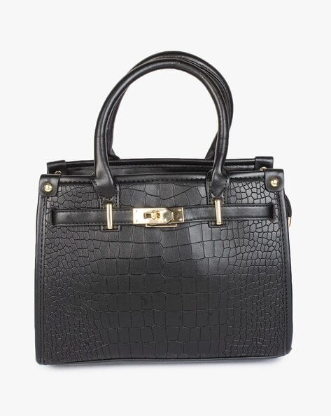 Buy Balenciaga Handbag Hourglass Top Handle Bag Crocodile Embossed Black  With OG Box and Dust Bag (5) (J613)