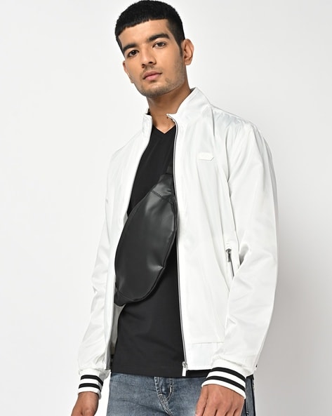 Aria Faux Leather Jacket - White – The Frankie Shop