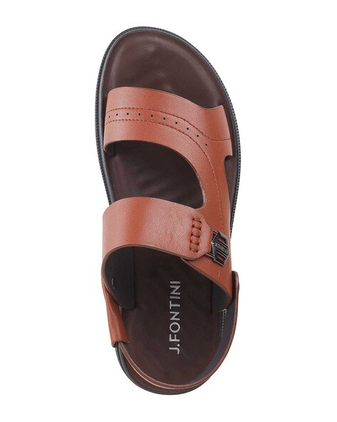 MOCHI J Fontini Men Brown Leather Sandals (Size Euro44/Uk10) : Amazon.in:  Fashion